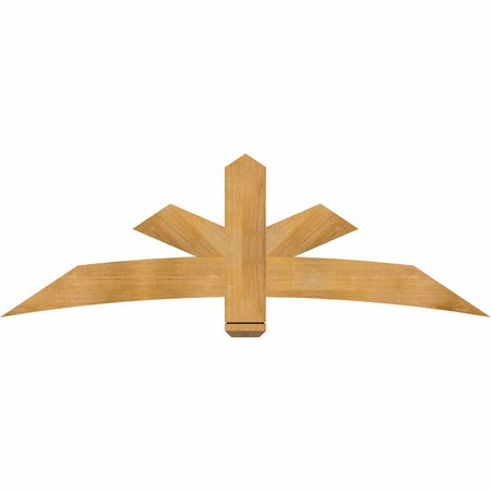 Ekena Millwork Alberta Rough Sawn Timber Gable Bracket, Western Red Cedar, 72"W x 24"H x 2"D x 6"F, 8/12 Pitch GBW072X24X0206ALB00RWR